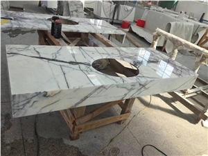 White Lilac Marble Bathroom Countertops,Vanity Top
