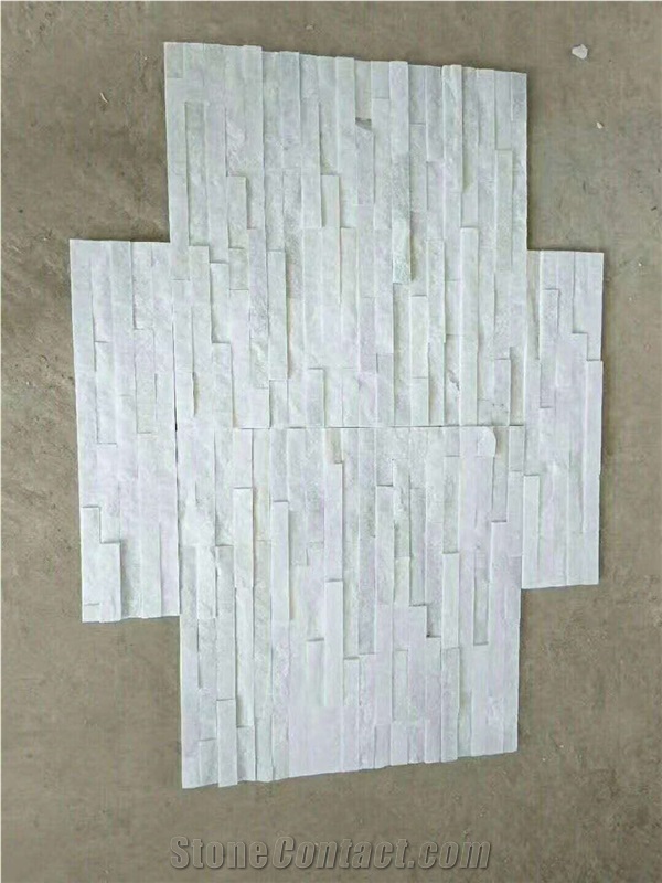 White Quartz Crystal Spark Flexible Veneer Ledge Stone Culture Slate