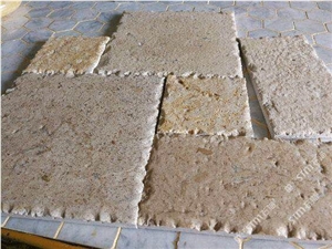 Yellow Limestone French Pattern Cladding Stone Veneer Wall Tile
