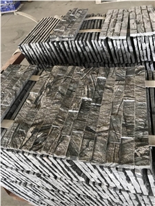 Ancient Wood Grain Marble Split Culture Stone Flexible Veneer Wall