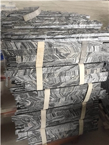 Ancient Wood Grain Marble Split Culture Stone Flexible Veneer Wall