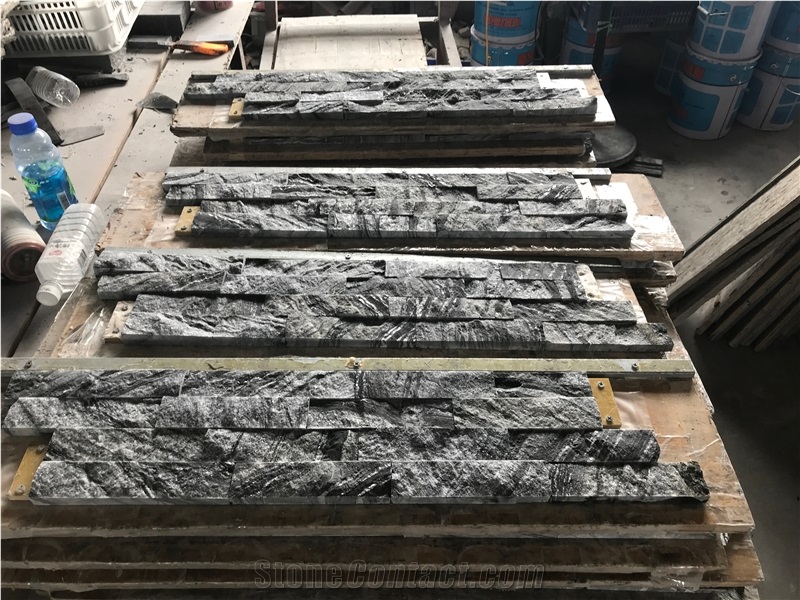 Ancient Wood Grain Marble Split Culture Stone Flexible Veneer Wall
