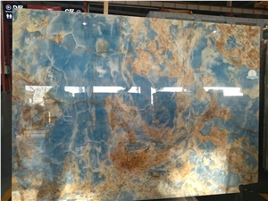 Blue Onyx Agate Polished Slab
