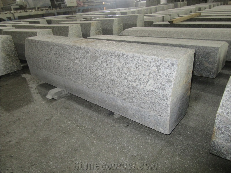 Cheapest Grey Granite G602 Flamed Big Bevel Roadside Curbs Kerbs Stone