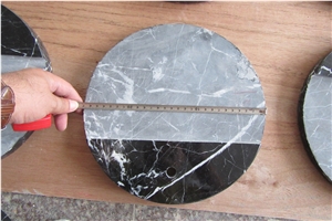 China Natural Stone Black Marble Lamp Base Handcraft Work Carved Gifts