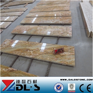 Imperial Gold Granite Stair Steps Riser Treads Hotel Project Stone