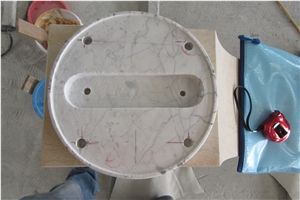 Natural Carrara White Marble Polished Lantern Base Handcraft Gift Work