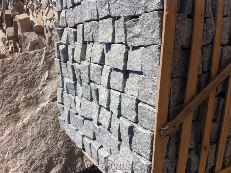 Natural Split G623 Granite Cobblestone Paving for Driveway Pavers