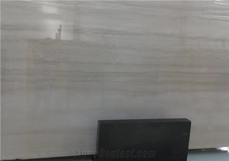 New Beige Marble Silver Line Beige Slab