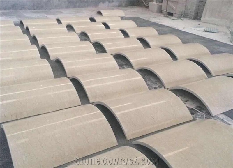 New Beige Marble Silver Line Beige Slab
