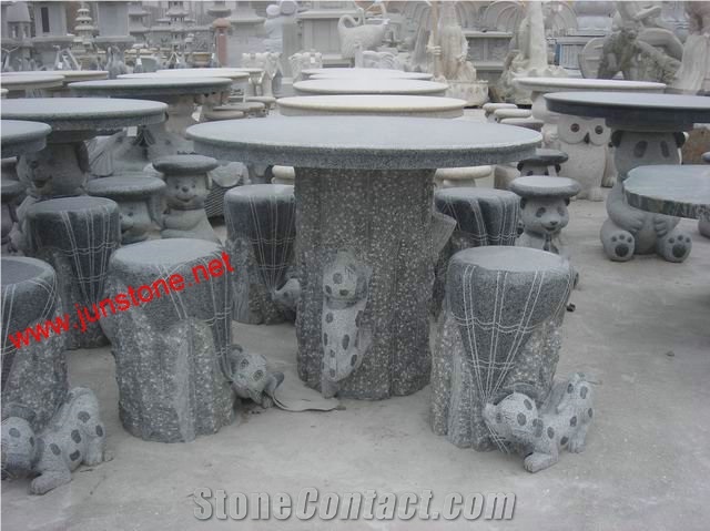 Granite Garden Table Set