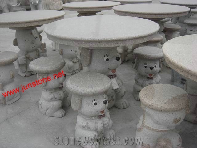 Granite Garden Table Set