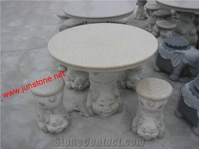 Granite Garden Table Set