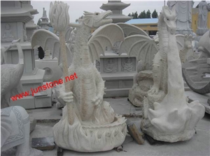 Grey Granite Animal Carving Dinosaur