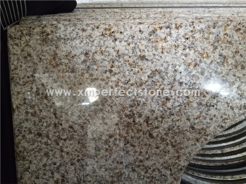 72"X22" Double Sink Yellow Granite Bathroom Vanity Top for Sale