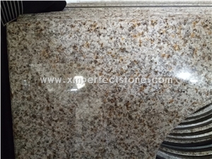72"X22" Double Sink Yellow Granite Bathroom Vanity Top for Sale