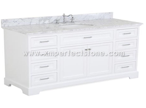 Carrara White Mable Vanity Tops Bathroom Countertops