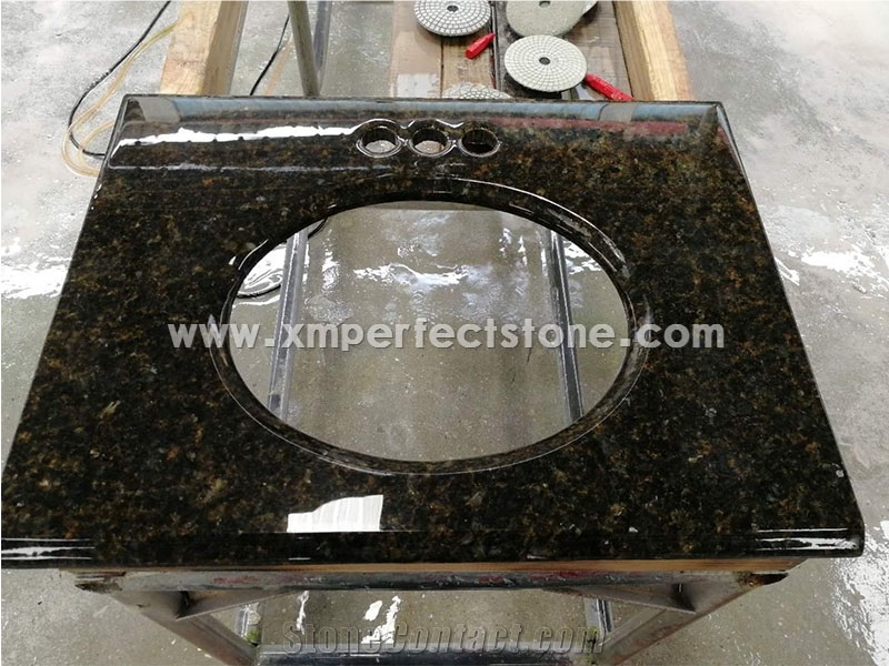 Double Sink Vanity Top Ubatuba Green Granite Vanity Top