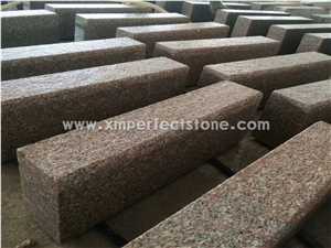 G648 Pink Granite Kerbstone,Rose Pink Granite Road Curbs