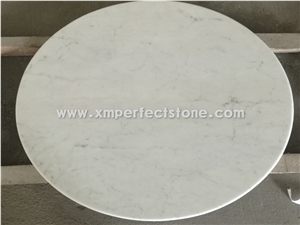 Italian Carrara White Marble Round Table,Bianco Carrara Marble Bar Top