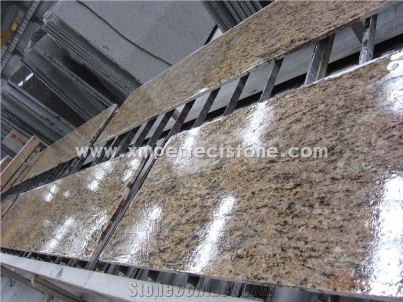 Santa Cecilia Medium Granite Vanity Top with Single Sink