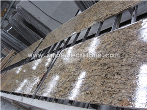 Santa Cecilia Medium Granite Vanity Top with Single Sink
