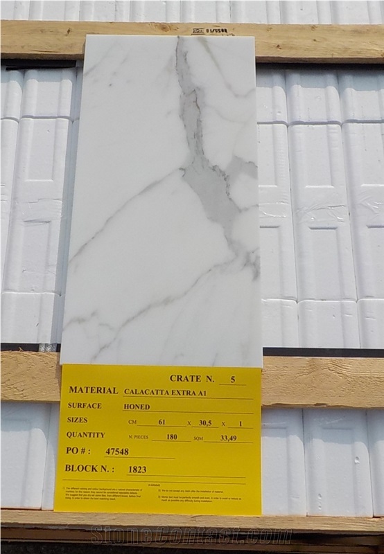 Calacatta / Statuario Extra Tiles 12"X12", 12"X24" Polished/Honed