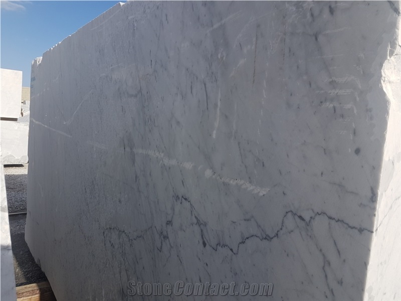 White Carrara C Extra, Bianco Carrara Venato C White Marble Block
