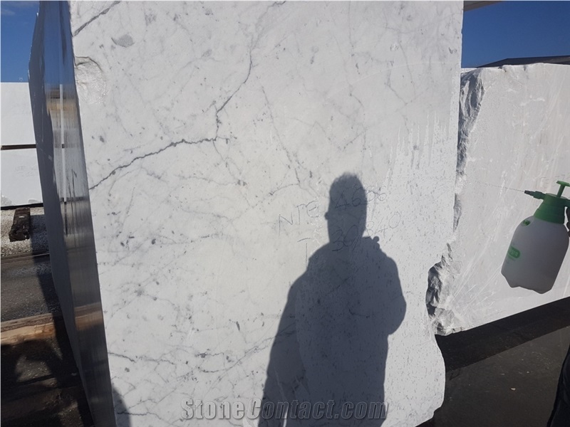 White Carrara C Extra, Bianco Carrara Venato C White Marble Block