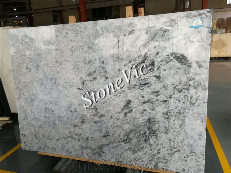 Blue Ice Jade, Crystal Onyx, Book Matched,Translucent, Interior/Exterior