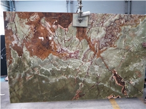 Green Onyx Ultra Thin Panel 8Mm Thickness Laminated Onyx Slabs