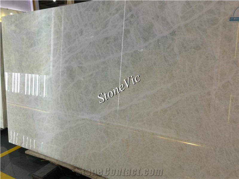 Natural White Ice Onyx Slabs/Tiles,Beige Jade,Translucent,Decoration