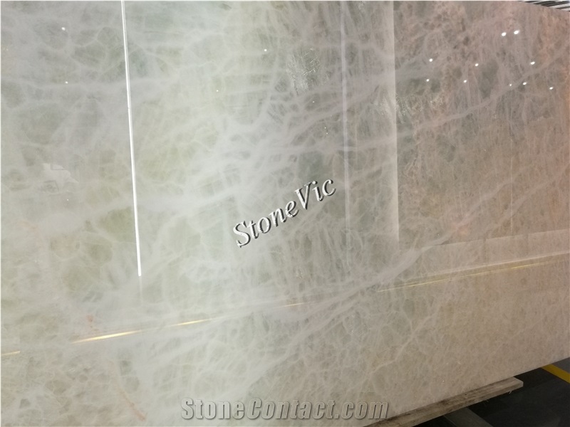 Natural White Ice Onyx Slabs/Tiles,Beige Jade,Translucent,Decoration
