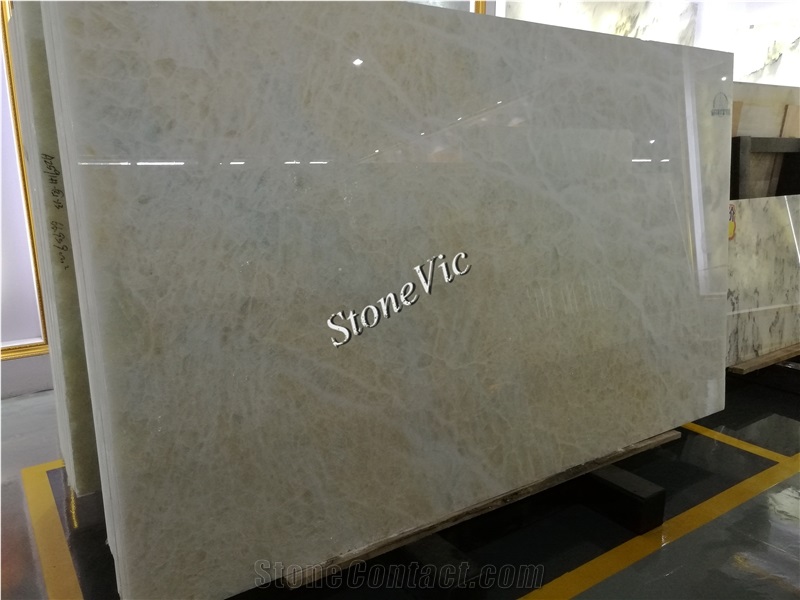 Natural White Ice Onyx Slabs/Tiles,Beige Jade,Translucent,Decoration