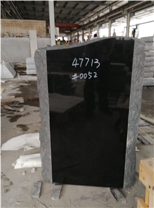 China Shanxi Black Granite Monument with Round Edge