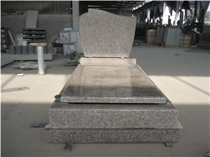 Chinese Granite Tombstone European Style Tombstone Western Gravestone