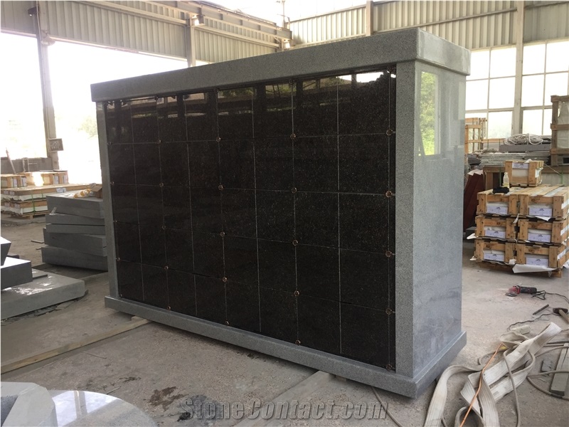 G633 Light Gray 80 Niches Columbarium with India Mahogany Cover