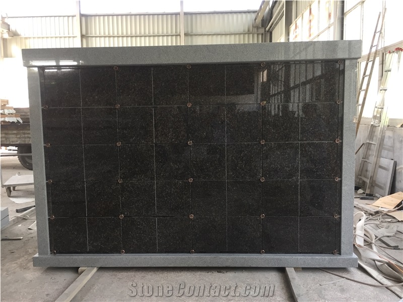 G633 Light Gray 80 Niches Columbarium with India Mahogany Cover