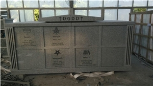 Light Gray Granite G633 Eight People Crypts Mausoleum