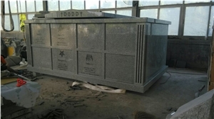 Light Gray Granite G633 Eight People Crypts Mausoleum