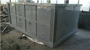 Light Gray Granite G633 Eight People Crypts Mausoleum