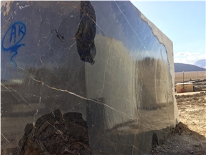Golden Black Marble Block, Iran Black Marble