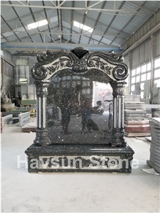 Jewish Style Etched Double Monuments/Tombstones