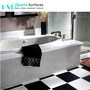 Custom White Sparkle Quartz Stone for Floor Tile Custom White Sparkle Quartz Stone for Floor Tile