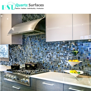 Custom White Sparkle Quartz Stone for Floor Tile