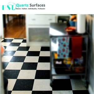 Custom White Sparkle Quartz Stone for Floor Tile
