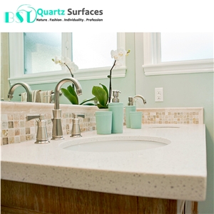 Engineered White Cheap Quartz Stone Commercial Counters