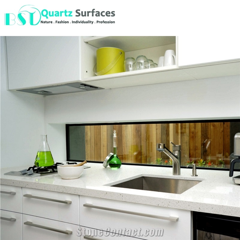 Engineered White Cheap Quartz Stone Commercial Counters