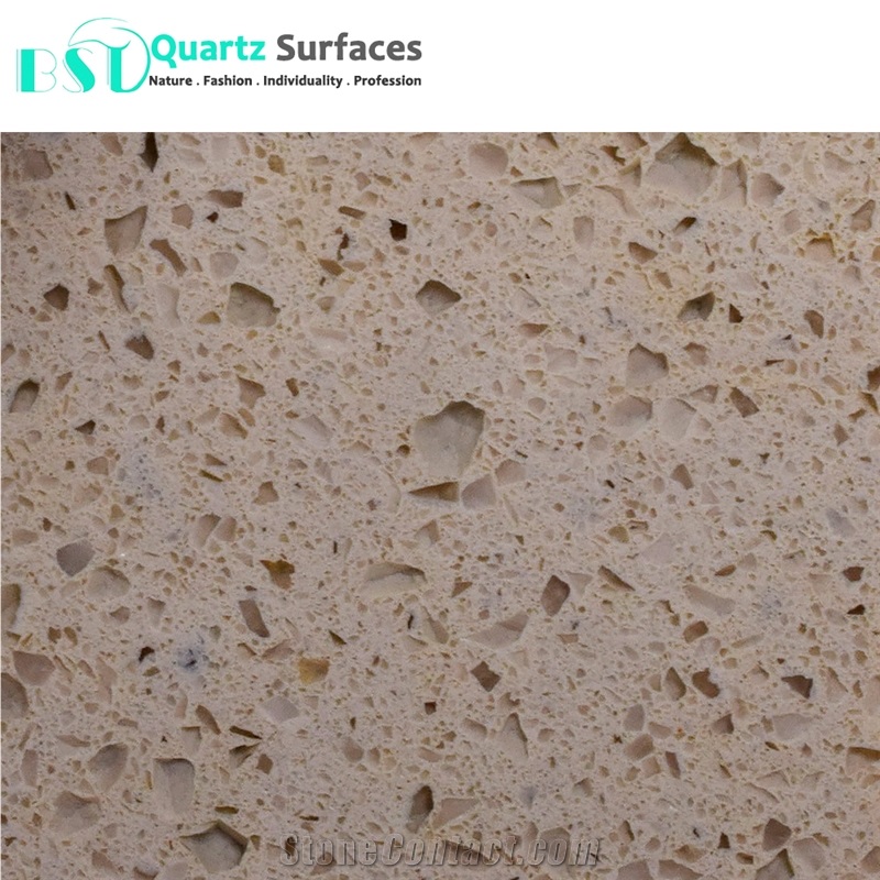 Foshan Yellow Engineered Quartz Stone Slab