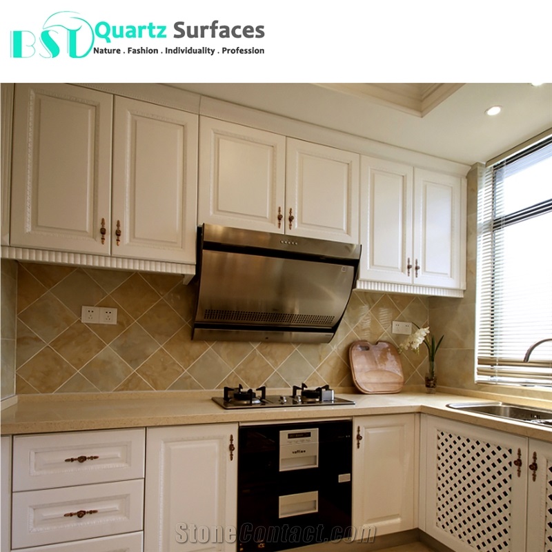 Foshan Yellow Engineered Quartz Stone Slab